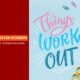 Motivational quotes for students – Study hard, stay focused, and achieve success with positive thinking. Illustrated with books, clock, and quote "Things will work out"
