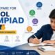 Student preparing for school Olympiad exams with Maths, Science, English, and reasoning study materials as part of a complete Olympiad preparation guide.